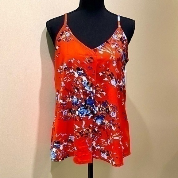 Tops - HIA | Floral Button Front Tank